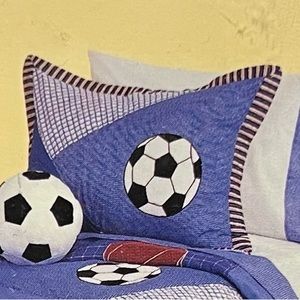 🌼2/$12 NWT Sports Themed Quilted Sham
